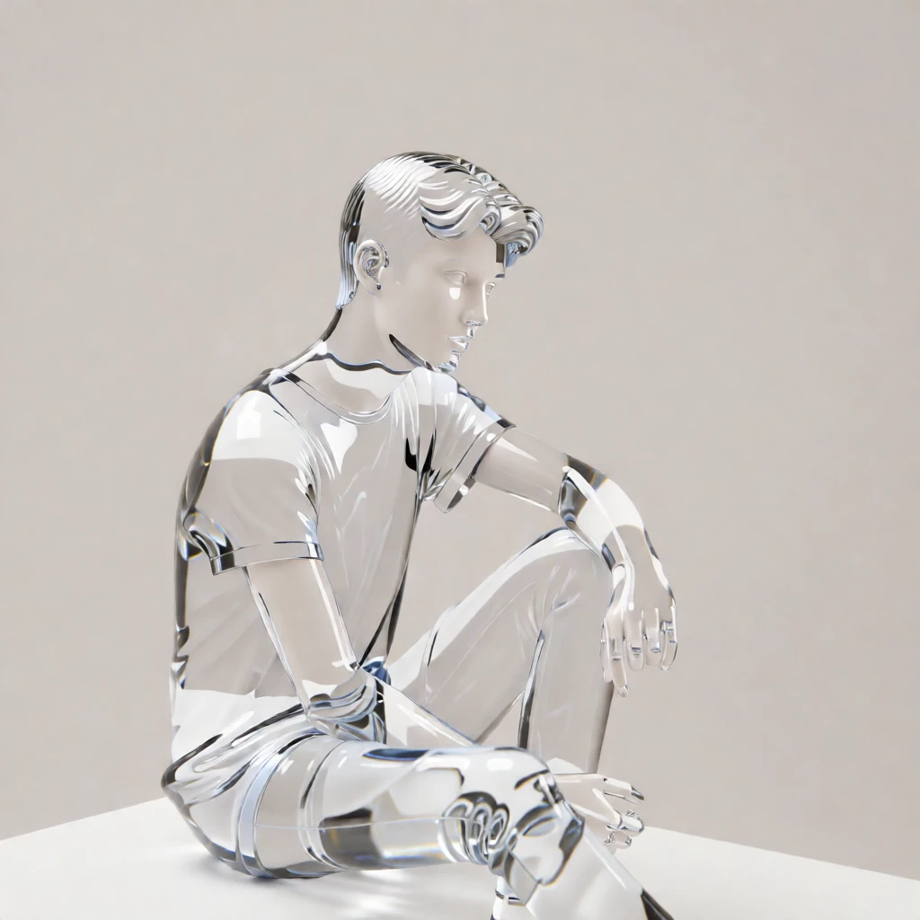 Glass Sculpture generated by PortraitArt