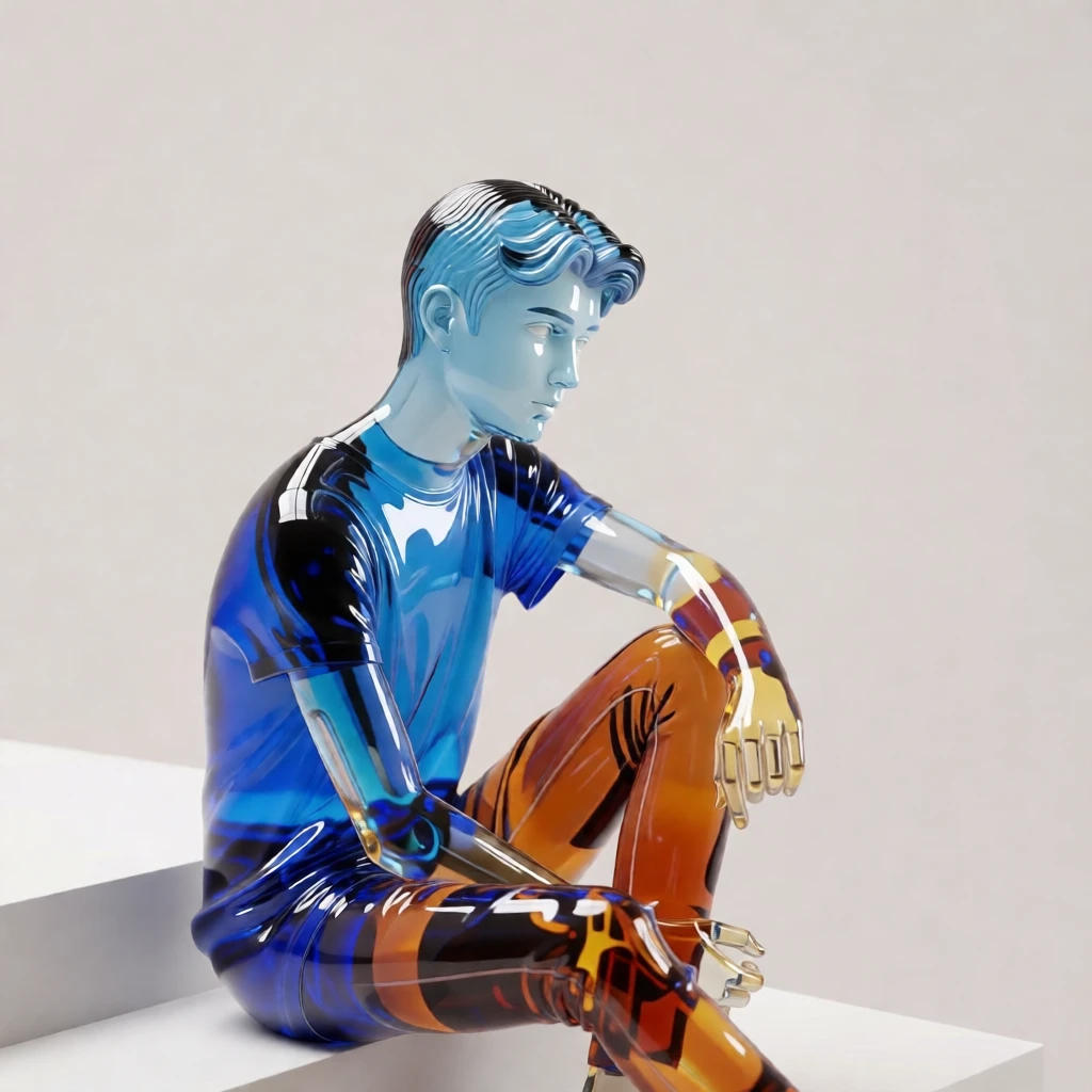 Murano Glass Sculpture generated by PortraitArt