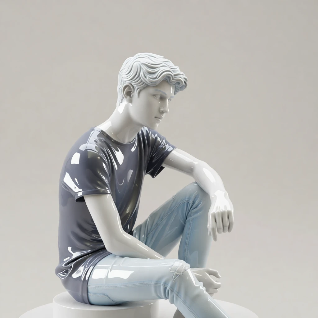 Porcelain Sculpture generated by PortraitArt