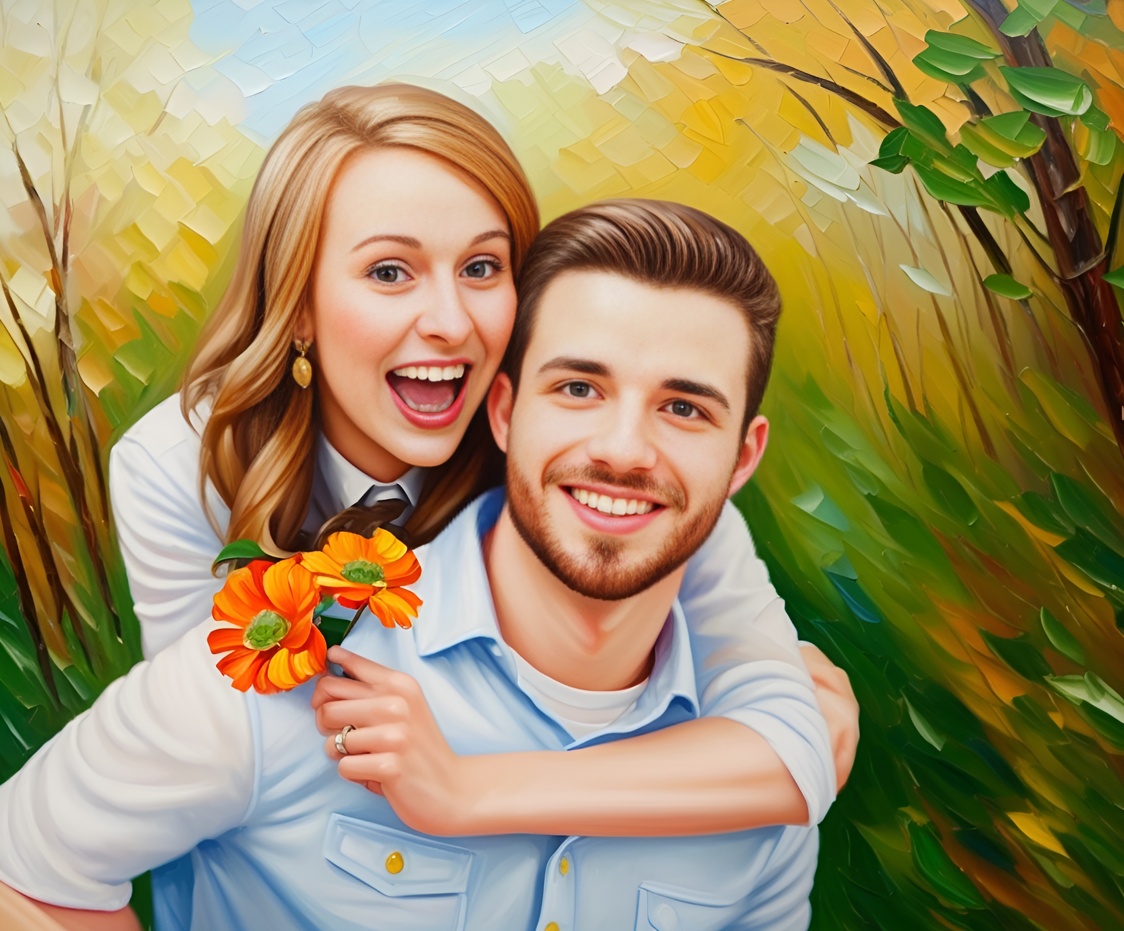 Wedding Photo to Vibrant Painting
